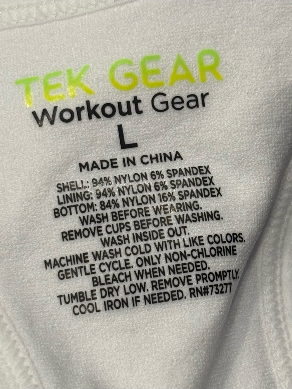 Tek Gear Lot of 3 Seamless Racerback Sports Bras Size Large Low Impact Padded - Picture 4 of 8